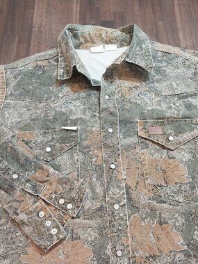 Rasco FR Cajun Camo Shirt Mens 2XL L Tall Pearl Snap Flame Resistant Long Sleeve